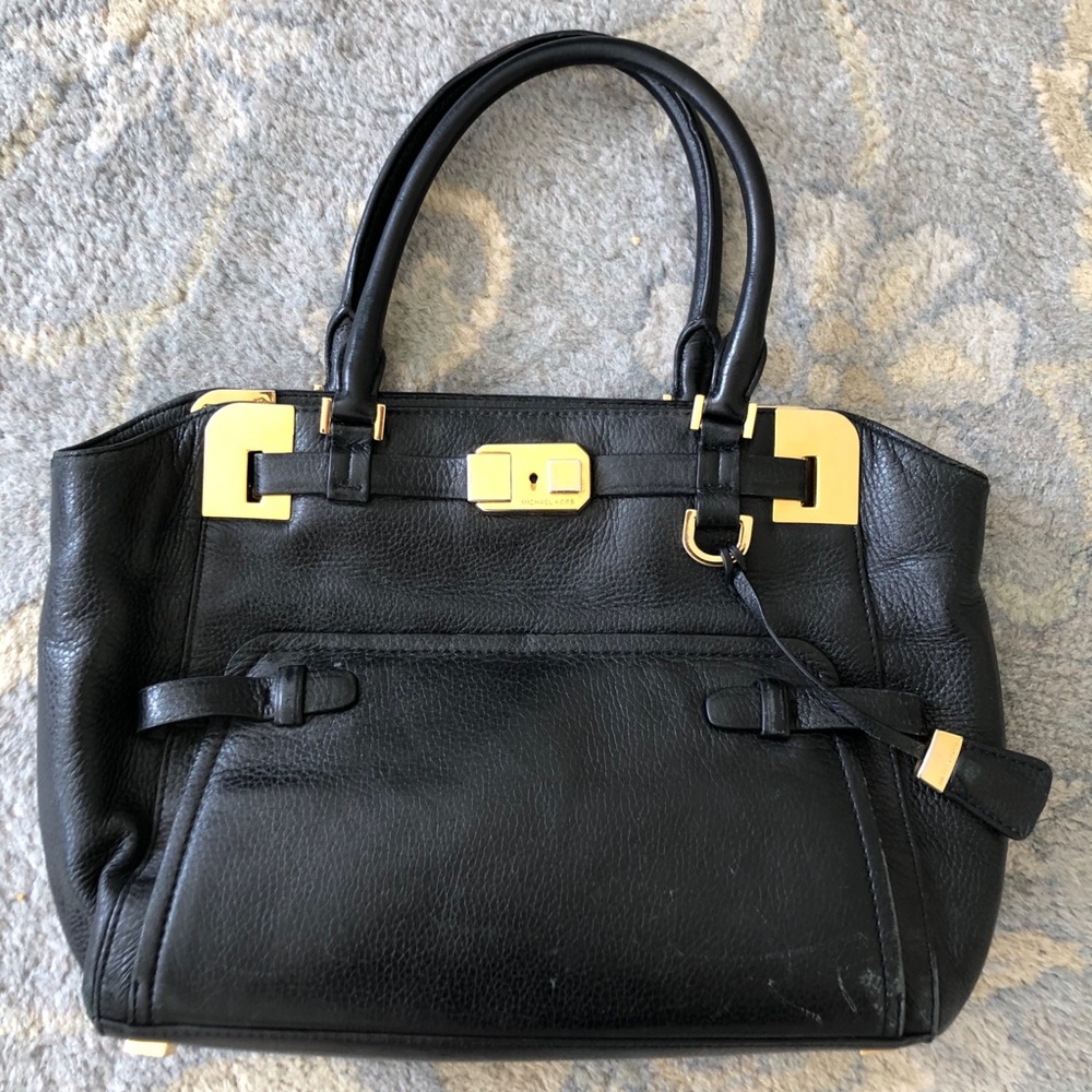 Michael Kors black leather bag